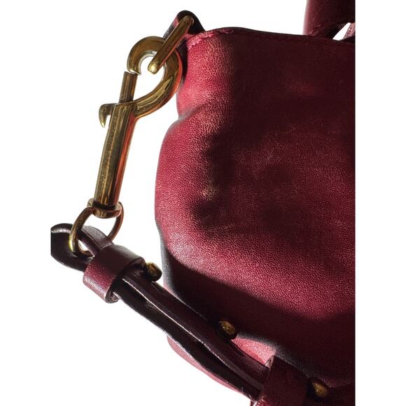 Chloé Ethel Mini Iconic Vintage Design Red Leather Satchel Handbag - Picture 3 of 5